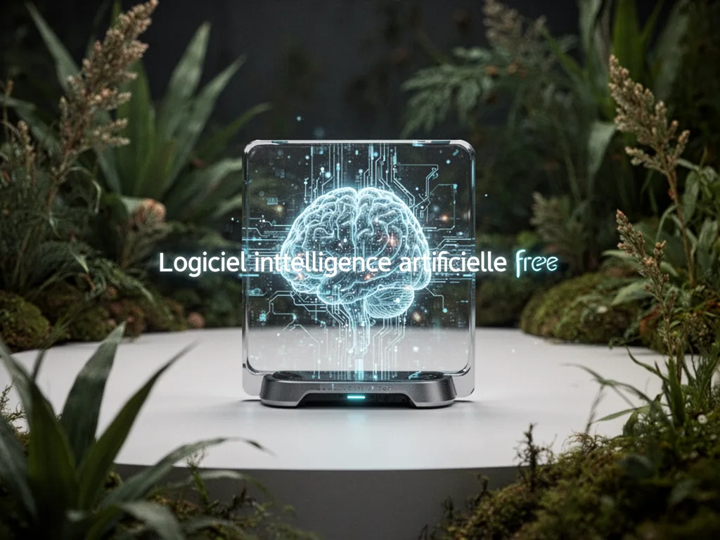 Écran d'ordinateur avec lignes de code et interface d'IA