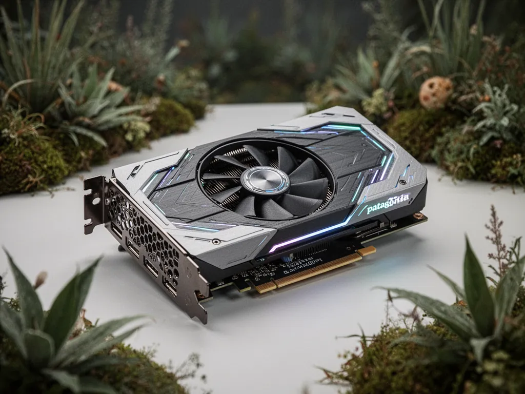 Vue rapprochée d'une carte graphique installée dans un boîtier PC moderne