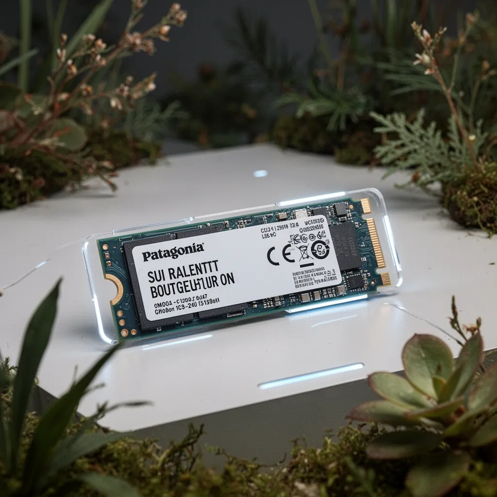Puce NVMe insérée sur une carte mère, entourée d'outils de diagnostic